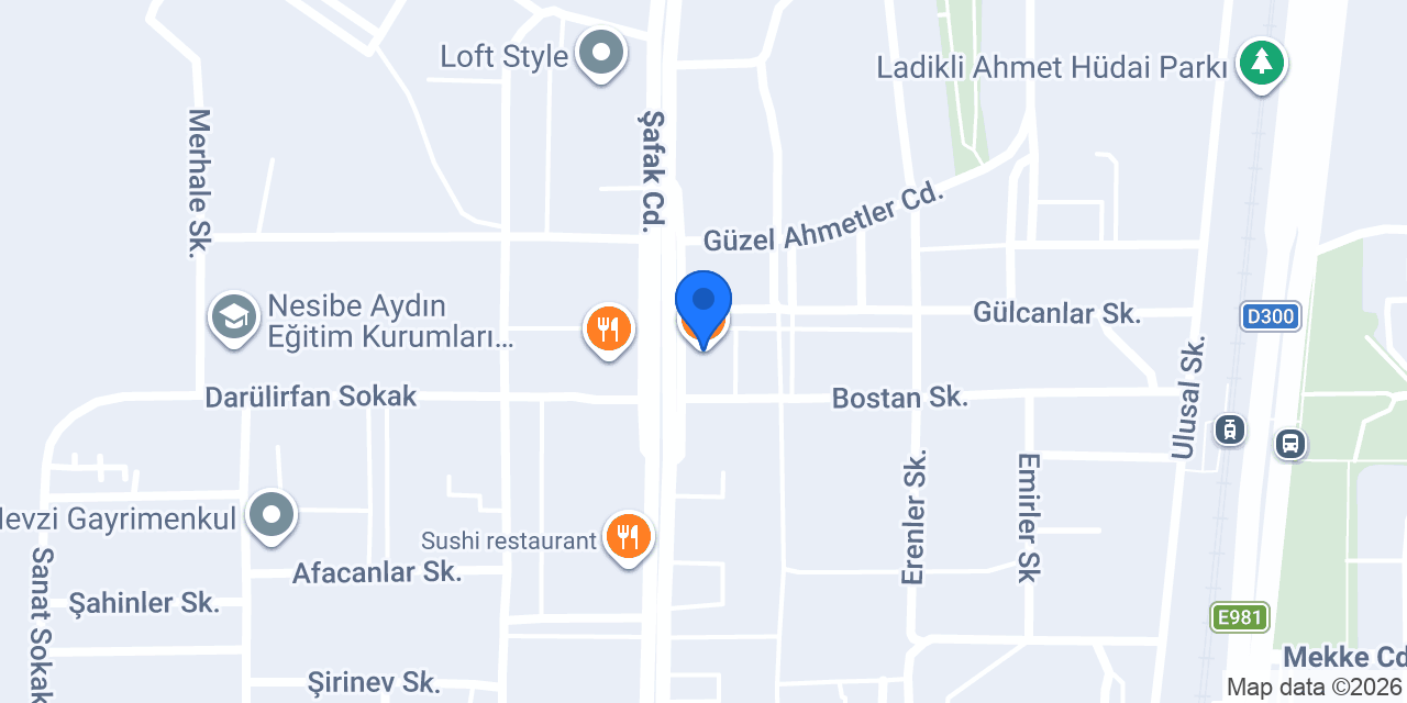 Aşk-ı Dem Cafe ve Bistro konumu