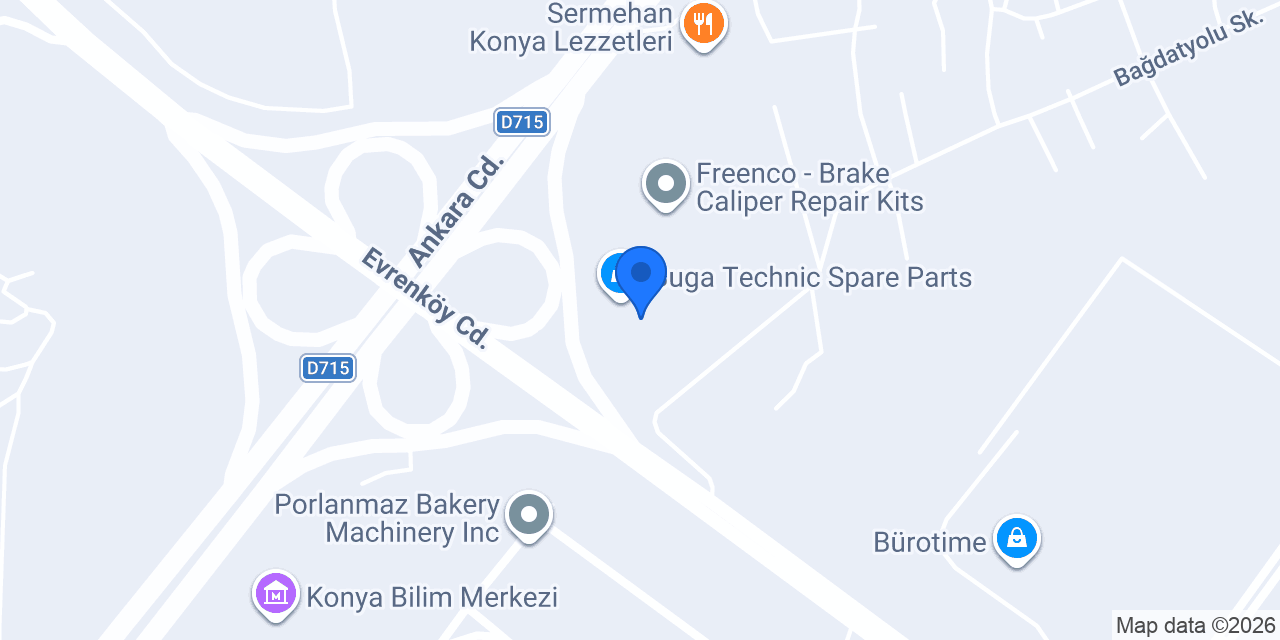 Kalde Konya Bölge Müdürlüğü konumu