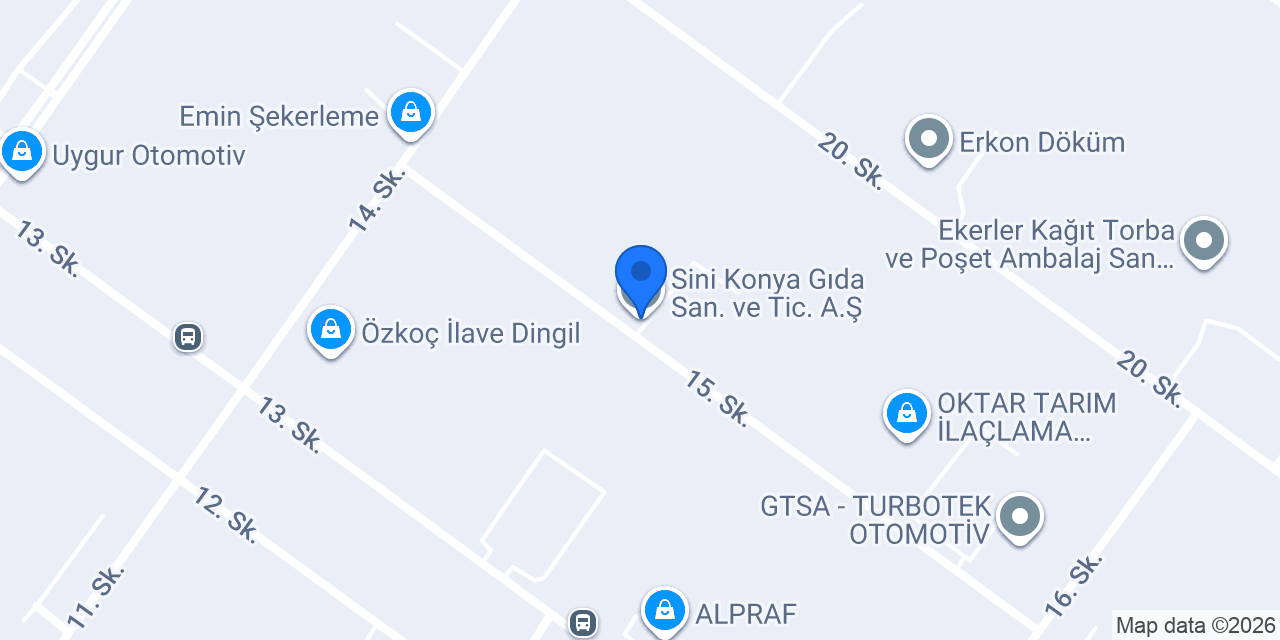 Sini Konya Gıda San. ve Tic. A.Ş. konumu