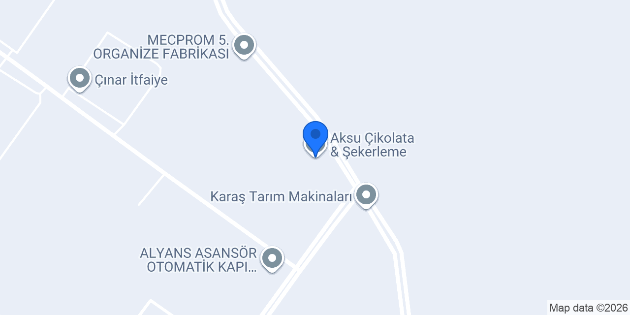 Aksu Çikolata & Şekerleme konumu