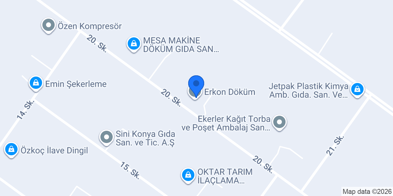 Erkon Döküm konumu