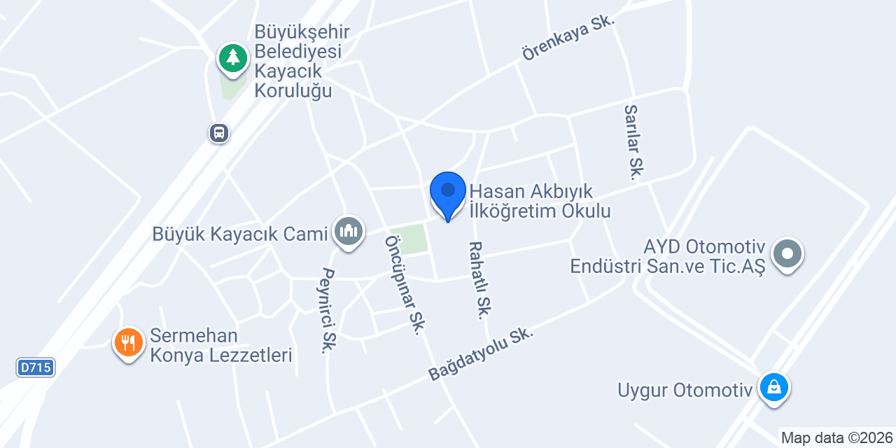 Hasan Akbıyık İlköğretim Okulu konumu