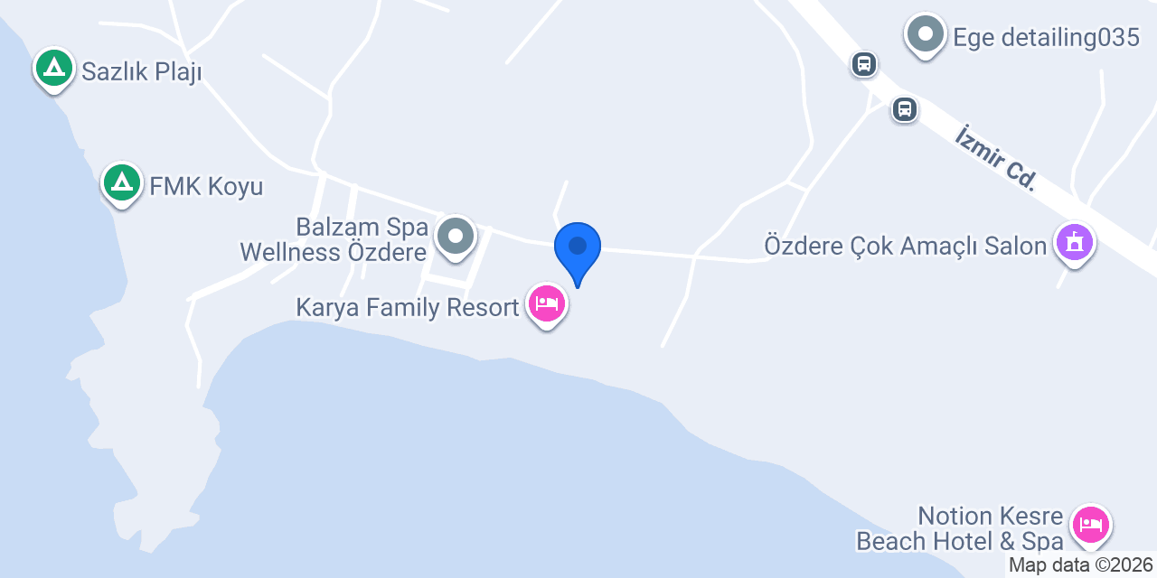 Paradise Resort Özdere konumu