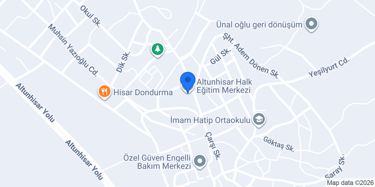 Altunhisar Halk Eğitim Merkezi konumu
