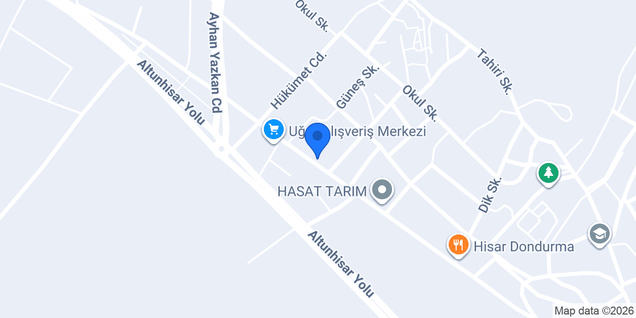 Altunhisar Tarım İlçe Müdürlüğü konumu