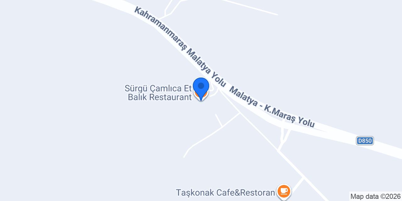 Sürgü Çamlıca Et Balık Restaurant konumu