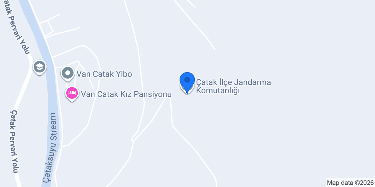 Çatak İlçe Jandarma Komutanlığı konumu