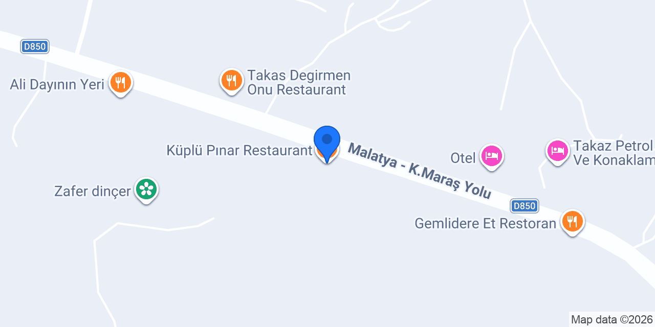 Küplü Pınar Restaurant konumu