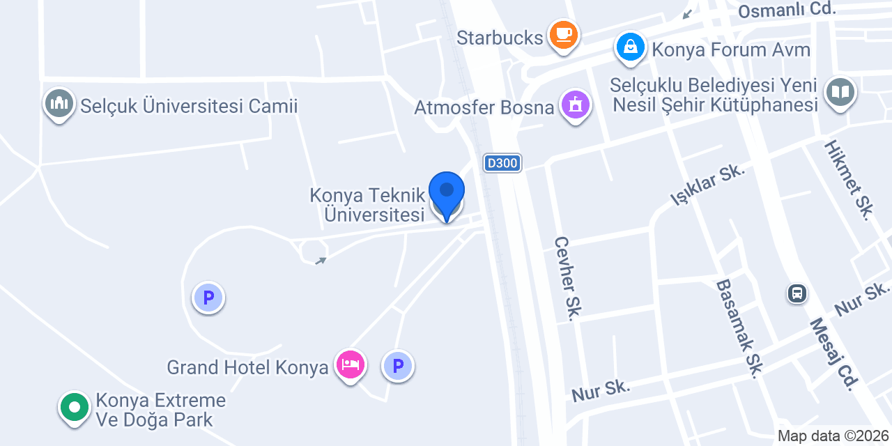 Konya Teknik Üniversitesi konumu