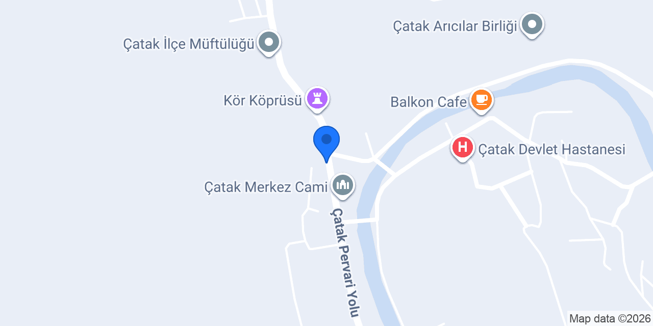 Çatak İlçe Nüfus Müdürlüğü konumu
