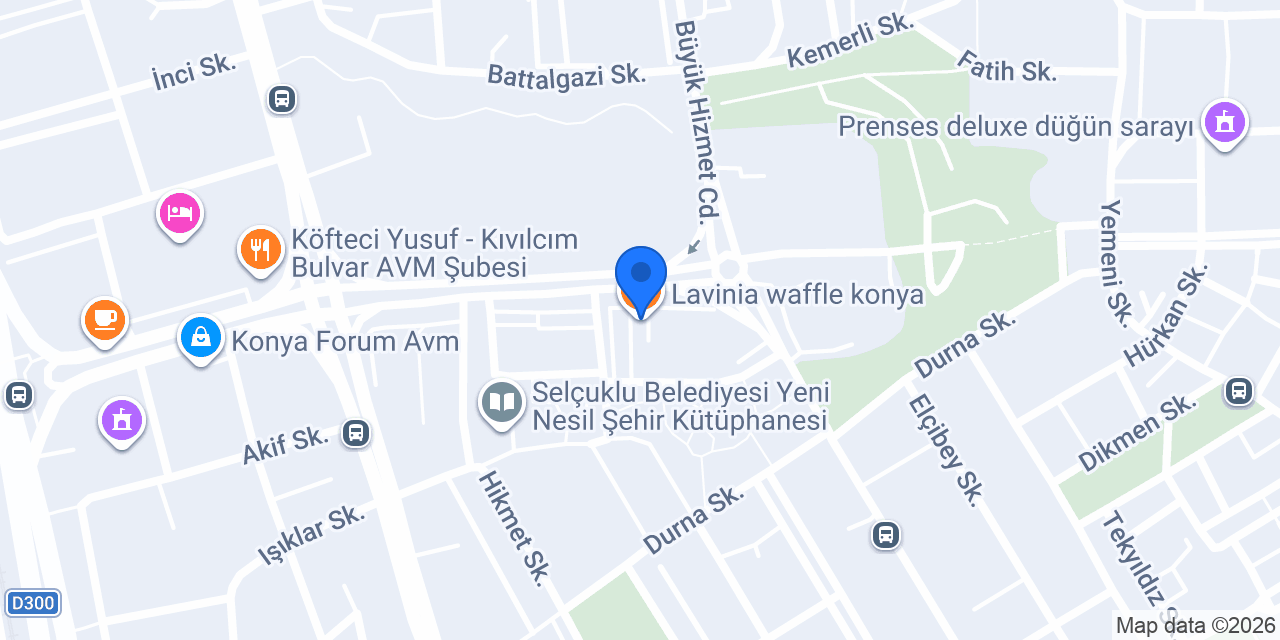 Lavinia waffle konya konumu