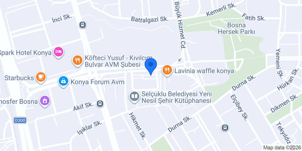 English Time Konya Bosna Kampüsü konumu