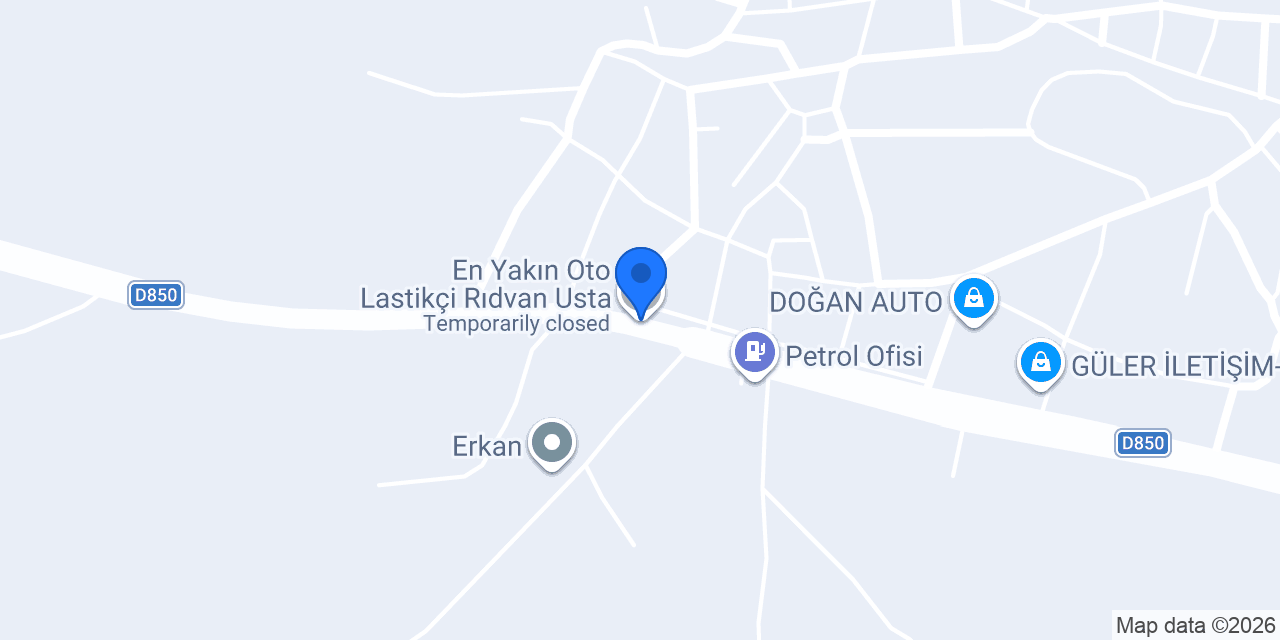 En Yakın Oto Lastikçi Rıdvan Usta konumu