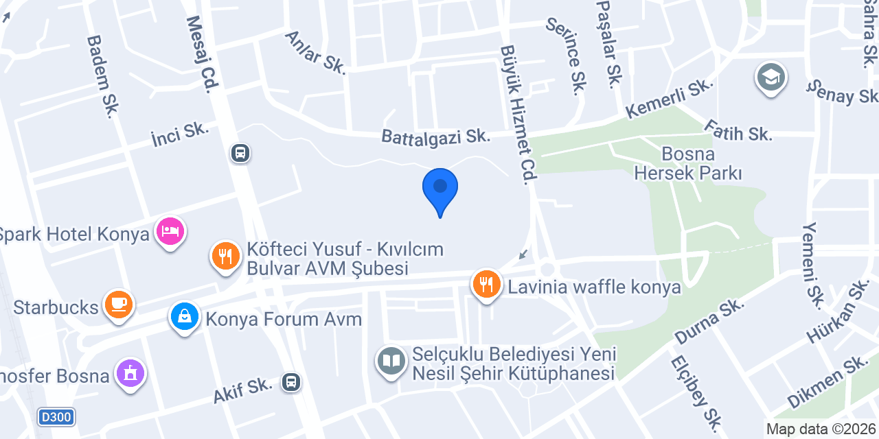 HACIBEY BAKLAVALARI BOSNA ŞUBESİ konumu