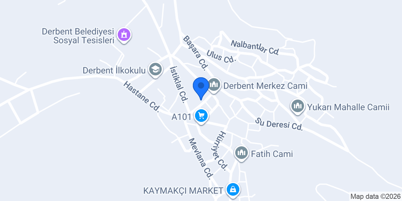 Derbent İlçe Milli Eğitim Müdürlüğü konumu