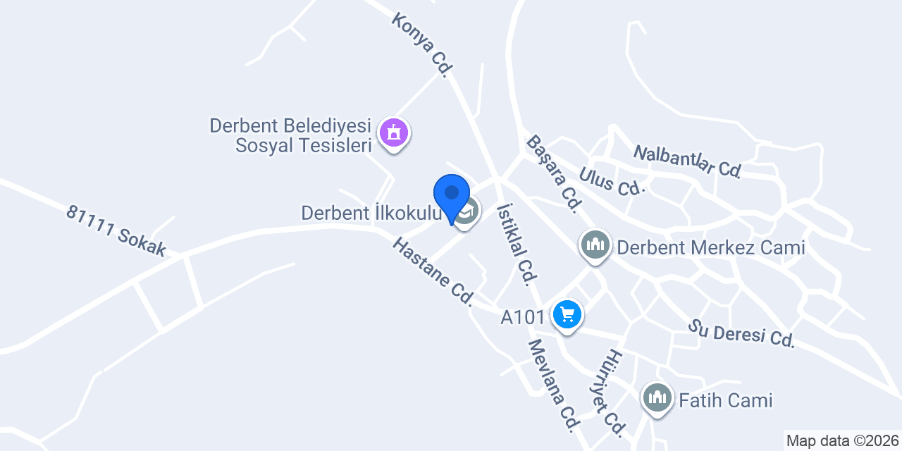 Derbent İlkokulu konumu