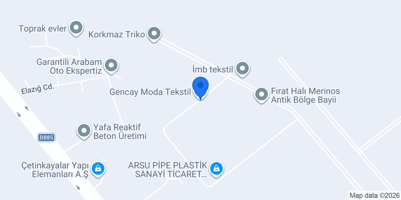 Gencay Moda Tekstil konumu