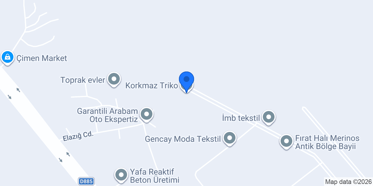 Korkmaz Triko konumu