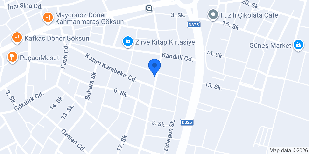 Özkan Ünlü Mamülleri konumu