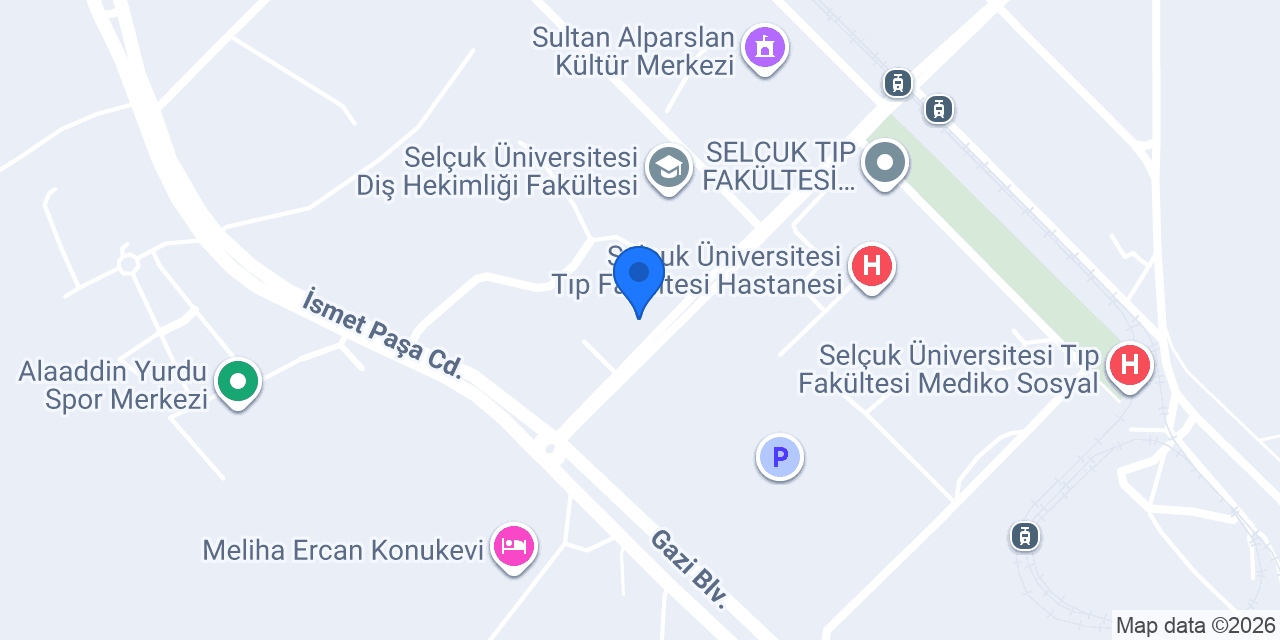 S.Ü. Merkezi Kafeterya konumu