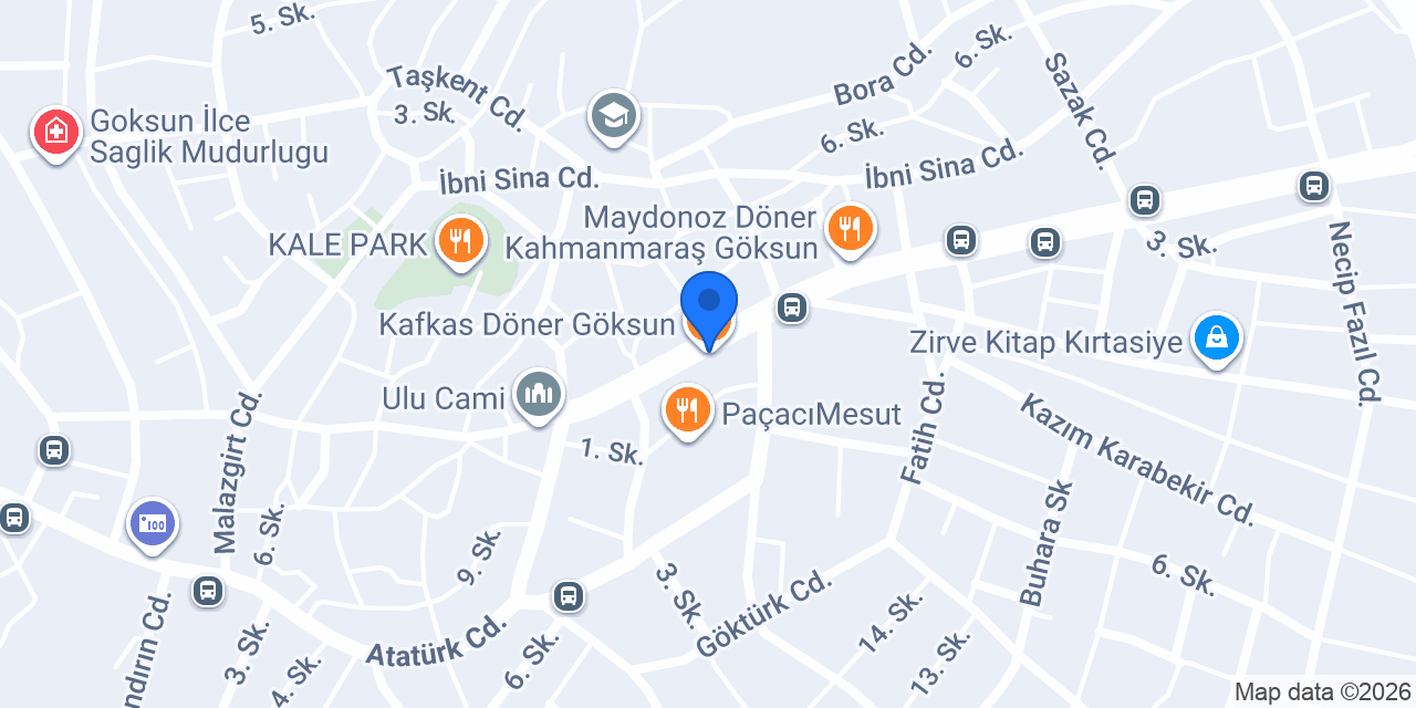Kafkas Döner Göksun konumu