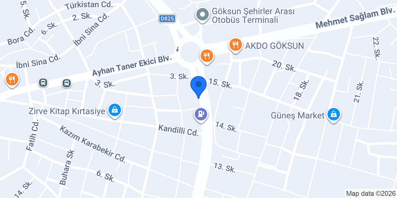 TANTUNİCİM GÖKSUN konumu