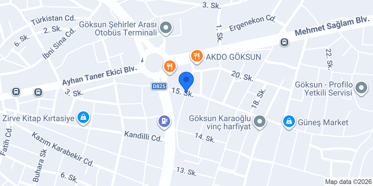 Fuzili Çikolata Cafe konumu