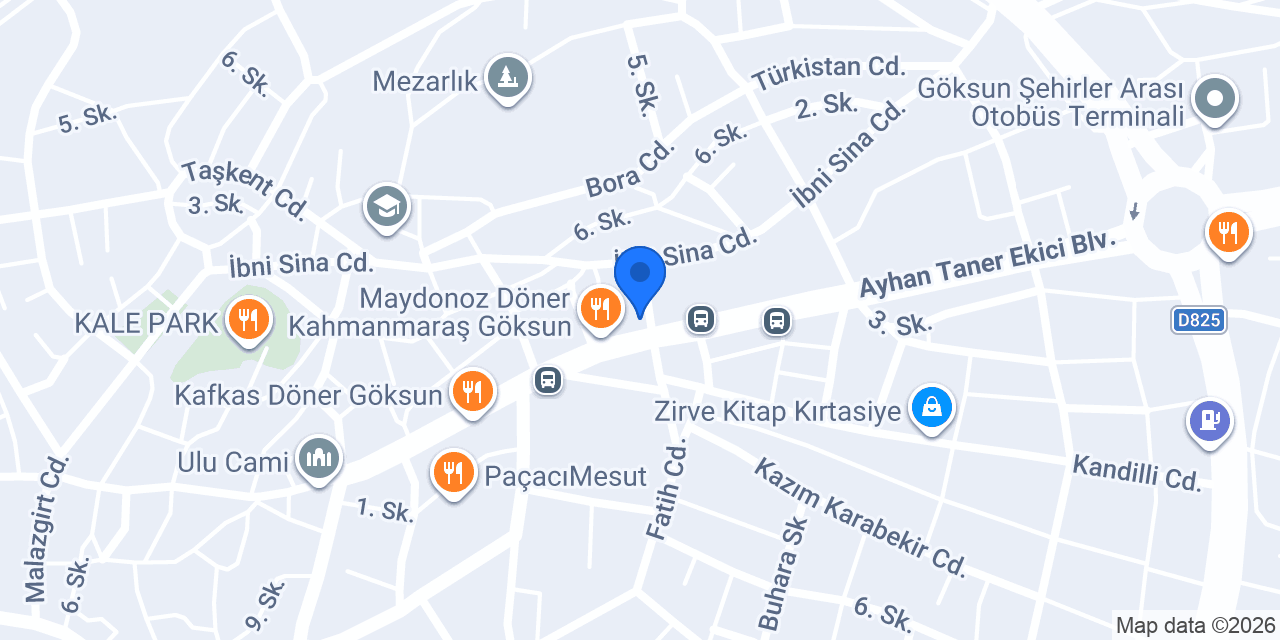 Çınar Sürücü Kursu konumu