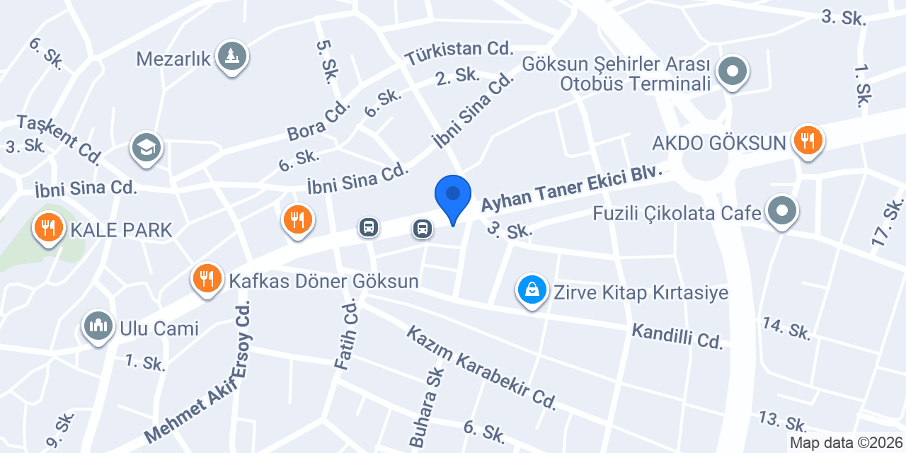 Göksun Av Bayii konumu
