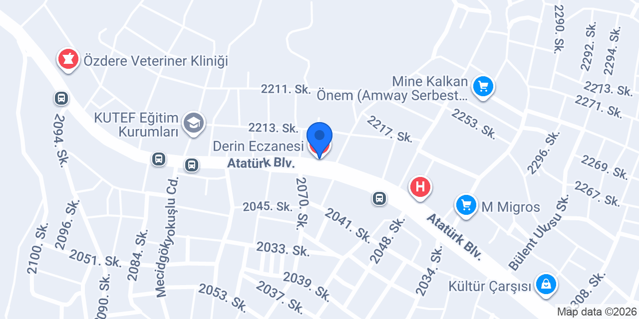 Derin Eczanesi konumu