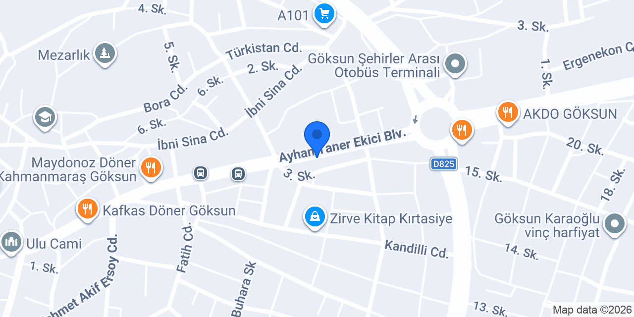 Öz Adana Unlu Mamülleri konumu