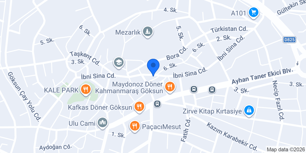 Göksun Kılınç Apart konumu