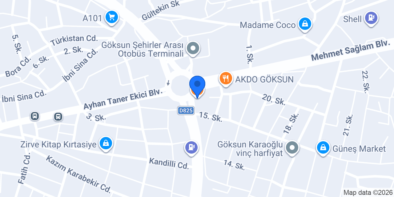 Alpedo Göksun konumu