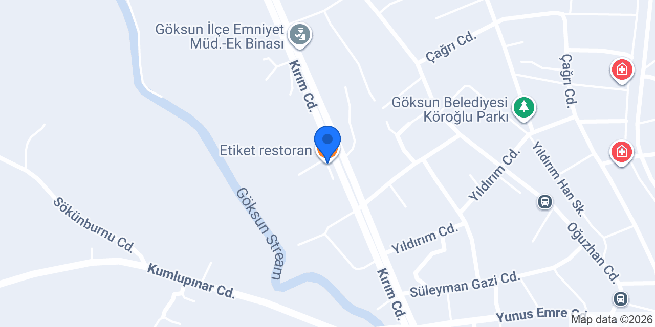 Etiket restoran konumu