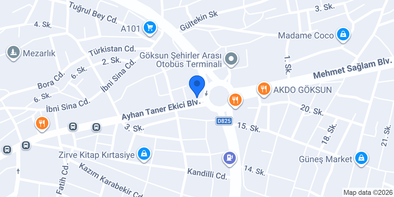Göksun Şifa Veteriner Kliniği konumu