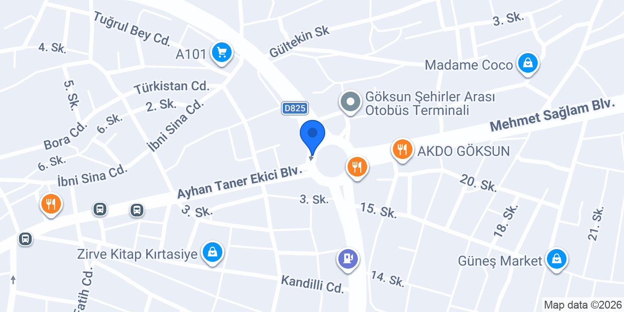 GÖKSUN Yağmur Çiçekçilik konumu