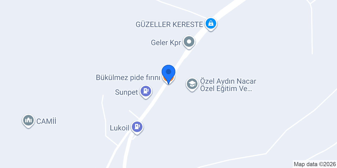 Bükülmez pide fırını konumu
