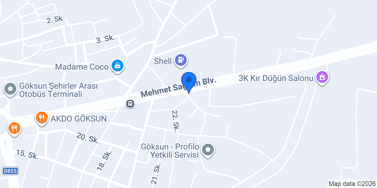 Kuzayca Mimarlık Mühendislik konumu