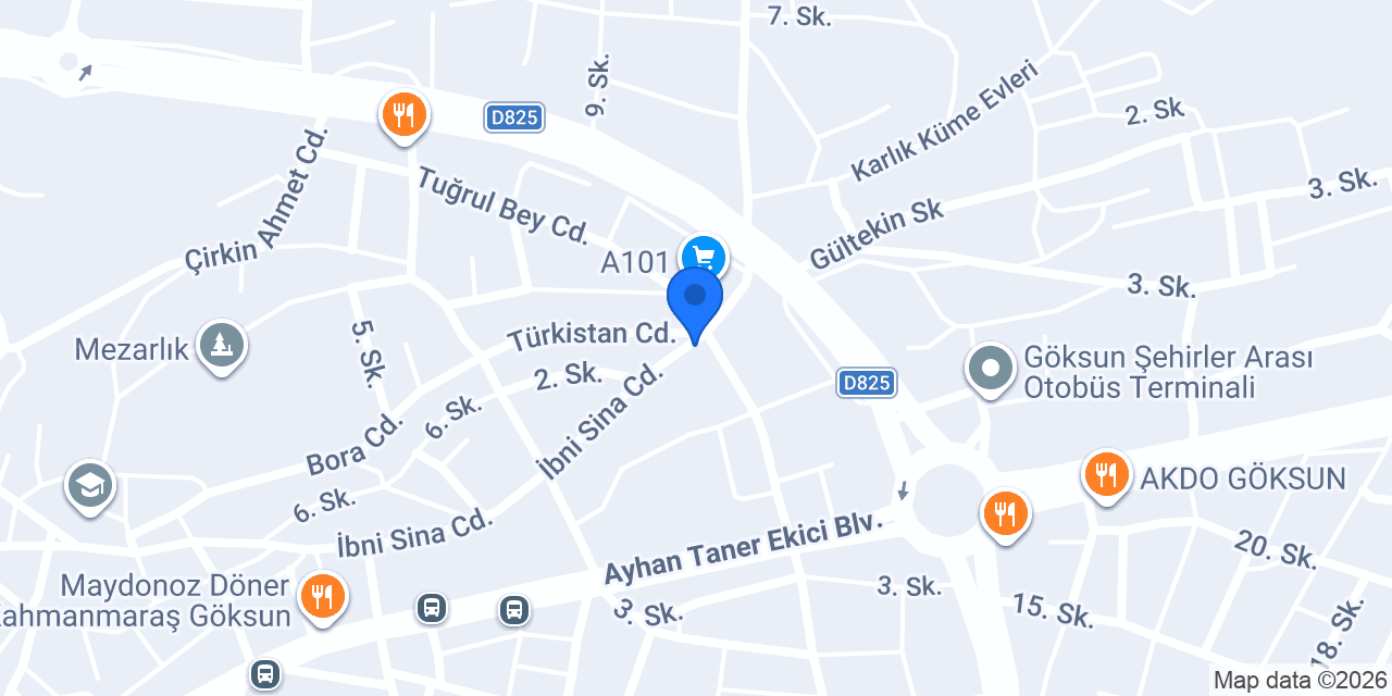 Kayseri pide fırını konumu