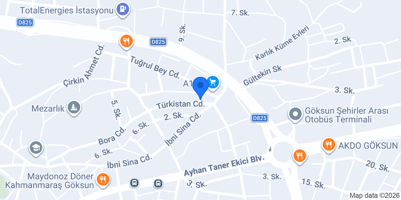 Anka Emlak Göksun konumu