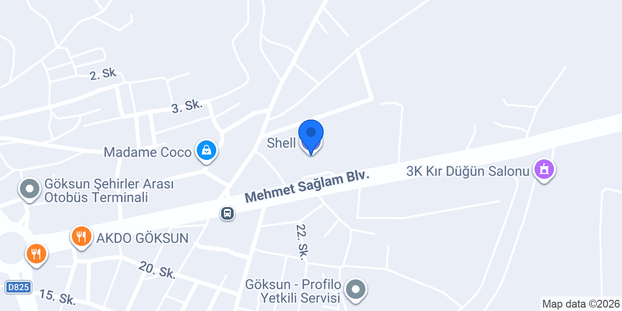 Shell konumu