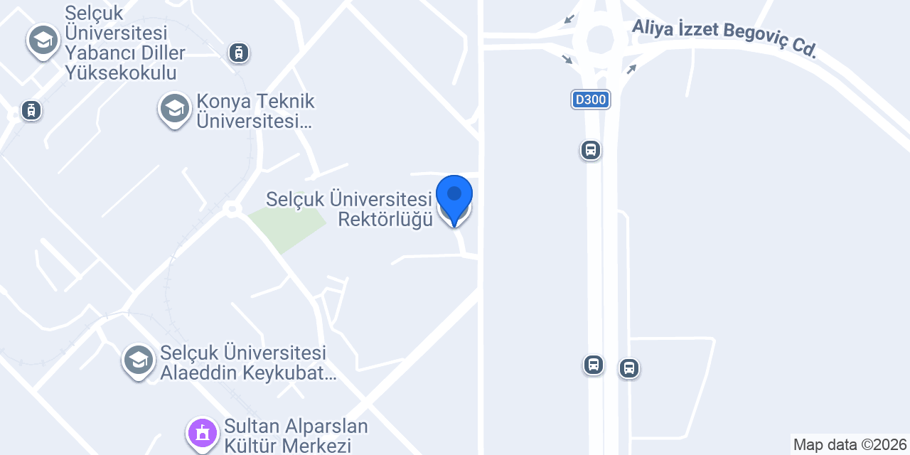 Selçuk Üniversitesi Rektörlüğü konumu