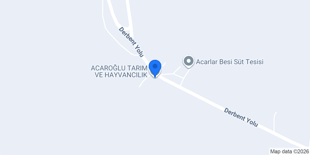 ACAROĞLU TARIM VE HAYVANCILIK konumu