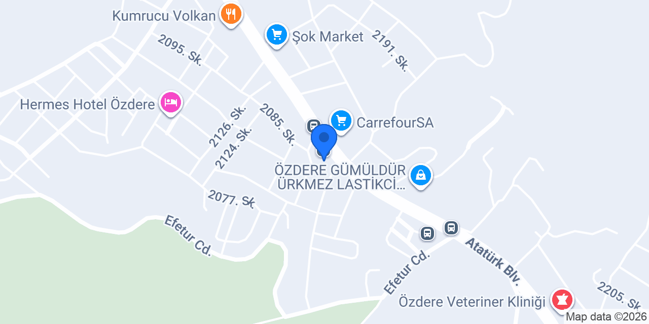 Özdere tostçusu konumu