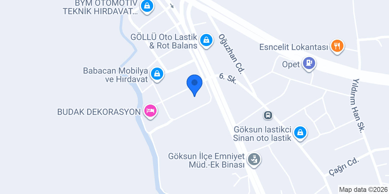 Bebekoğlu Mobilya konumu