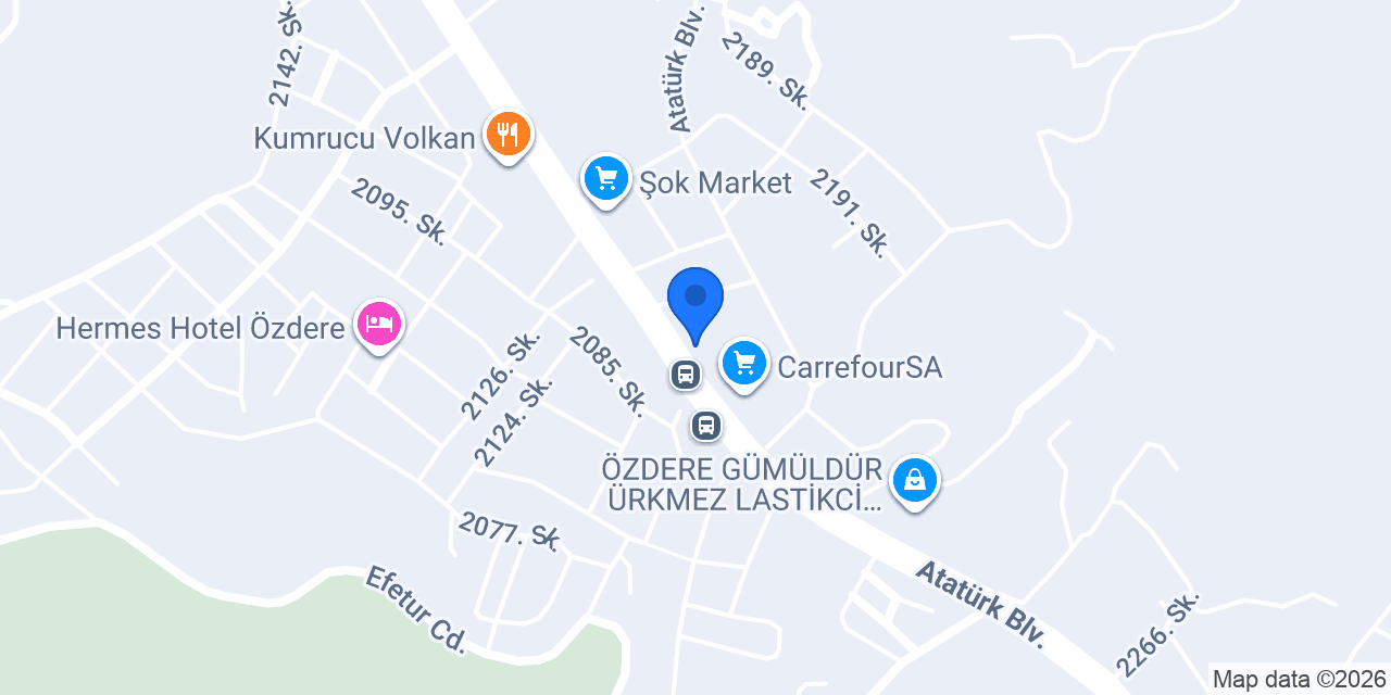 Özdere Kilisesi konumu