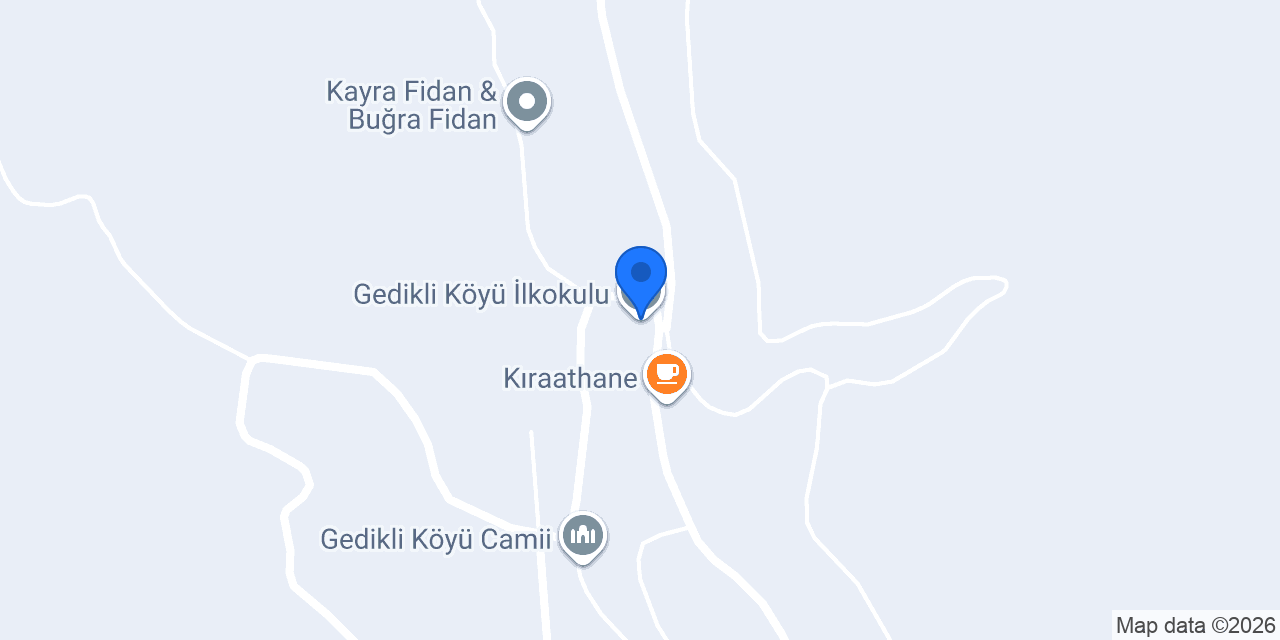 Gedikli Köyü İlkokulu konumu