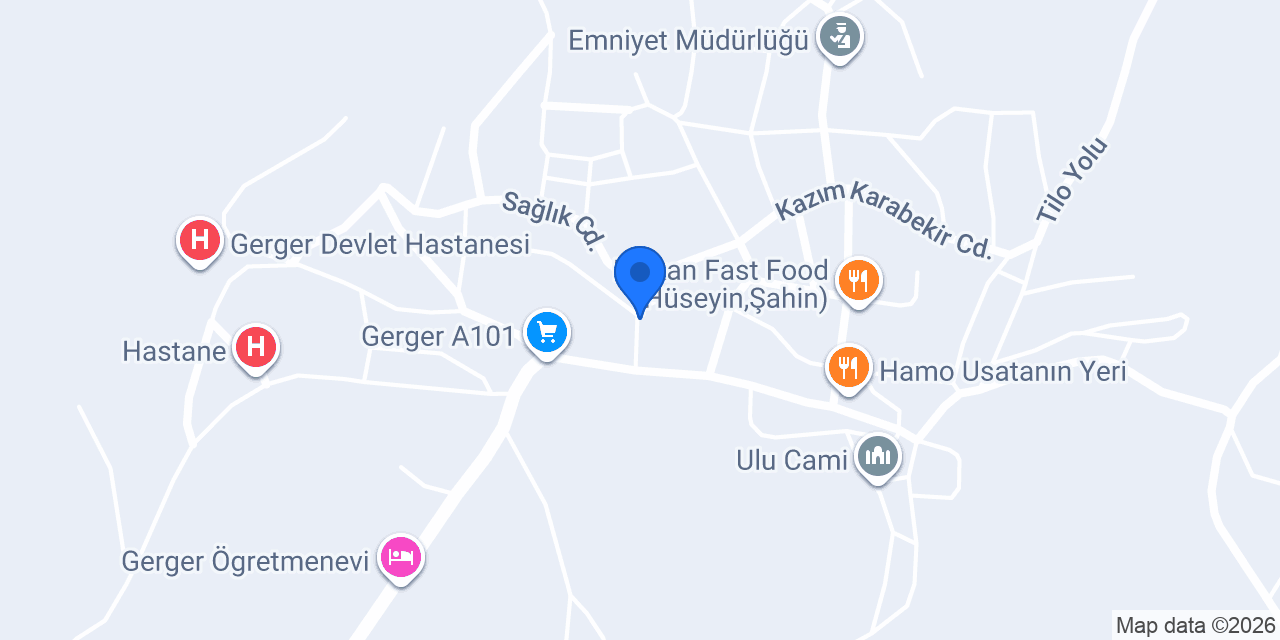 Gerger İlçe Müftülüğü konumu