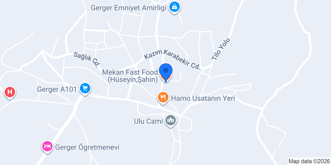 Mekan Fast Food (Hüseyin,Şahin) konumu