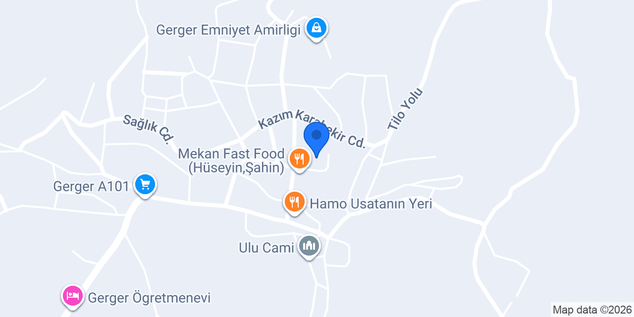 Gerger Kaymakamlığı konumu